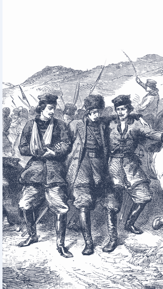 Ryciny z przedstawieniem walk powstańczych z lat 1863-64.