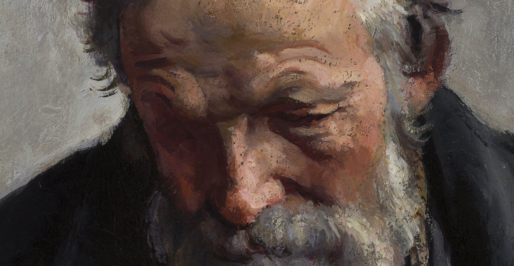 fragment of a painting, a man's face