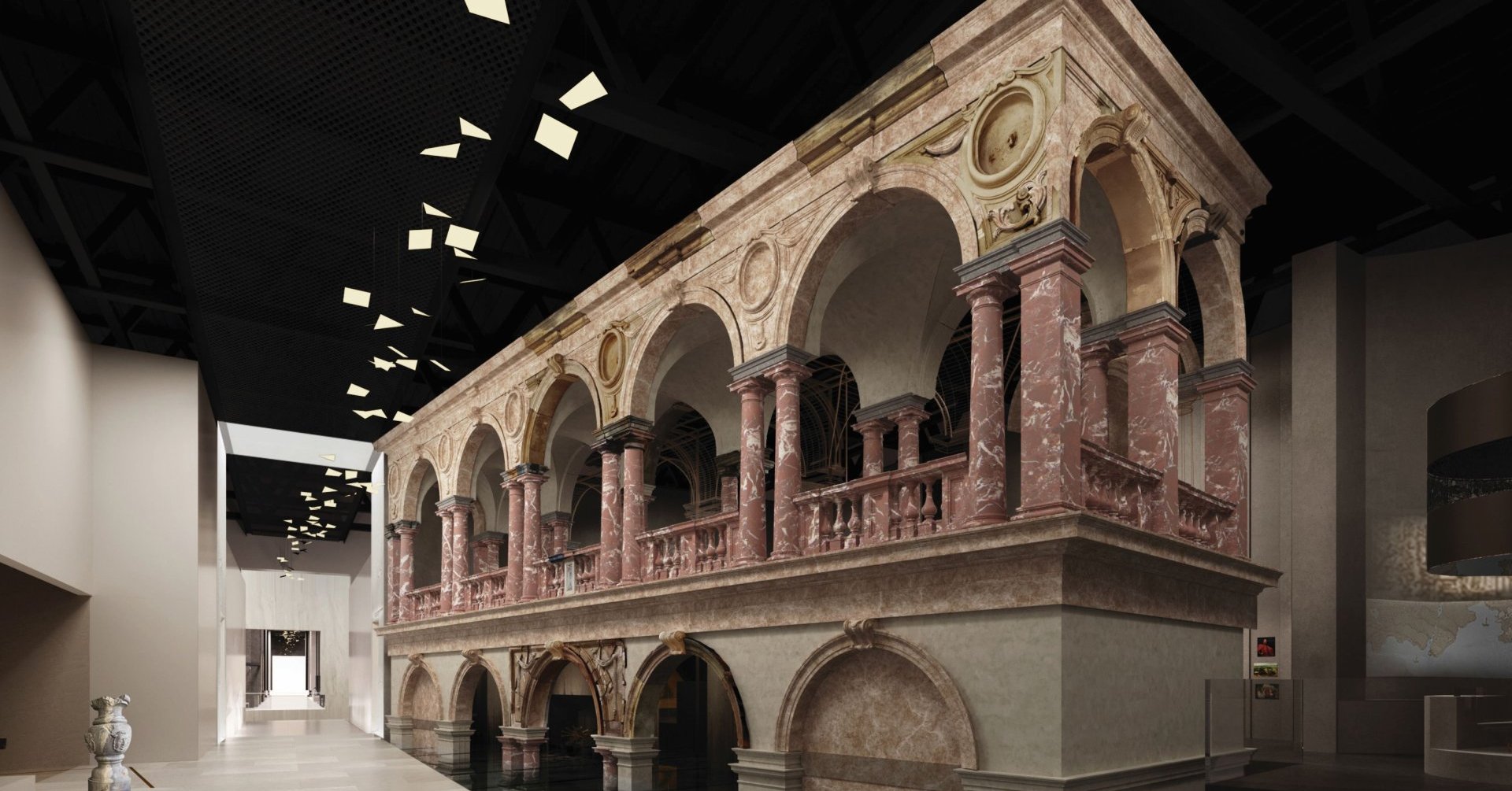 wizualizacja rekonstrukcji Villa Regia na wystawie stałej Muzeum Historii Polski