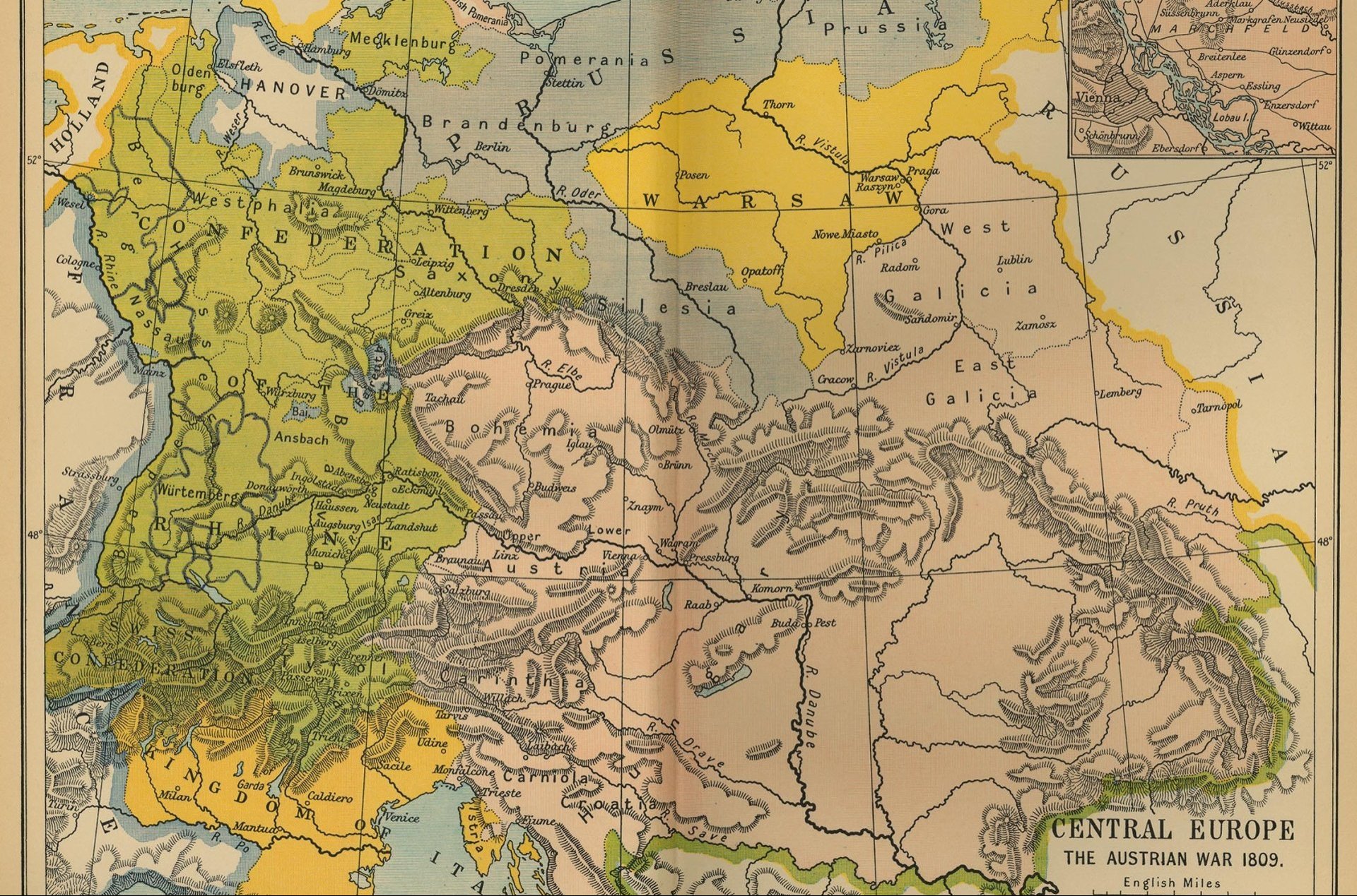 Mapa Europy Centralnej